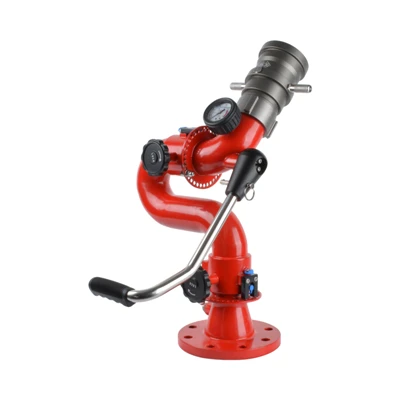 Käsitsi fikseeritud tulemonitor Sirge voo udu kahe mustriga 1200-4800LPM SS304/316 50-85m, 120-kraadise udunurga tulekahur